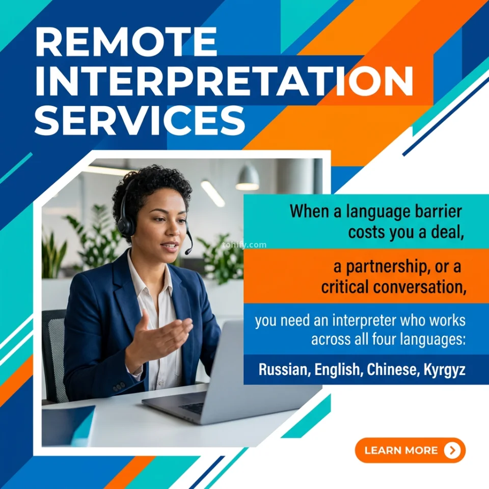 Remote Interpretation in Russian, English, Chinese, Kyrgyz