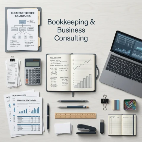 Ongoing Bookkeeping, Financial Reporting & Business Structure Consulting